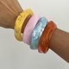 Sweet Design Wind Irregular Color Resin Bracelet, Trendy Versatile and Non-fading High-end Jewelry