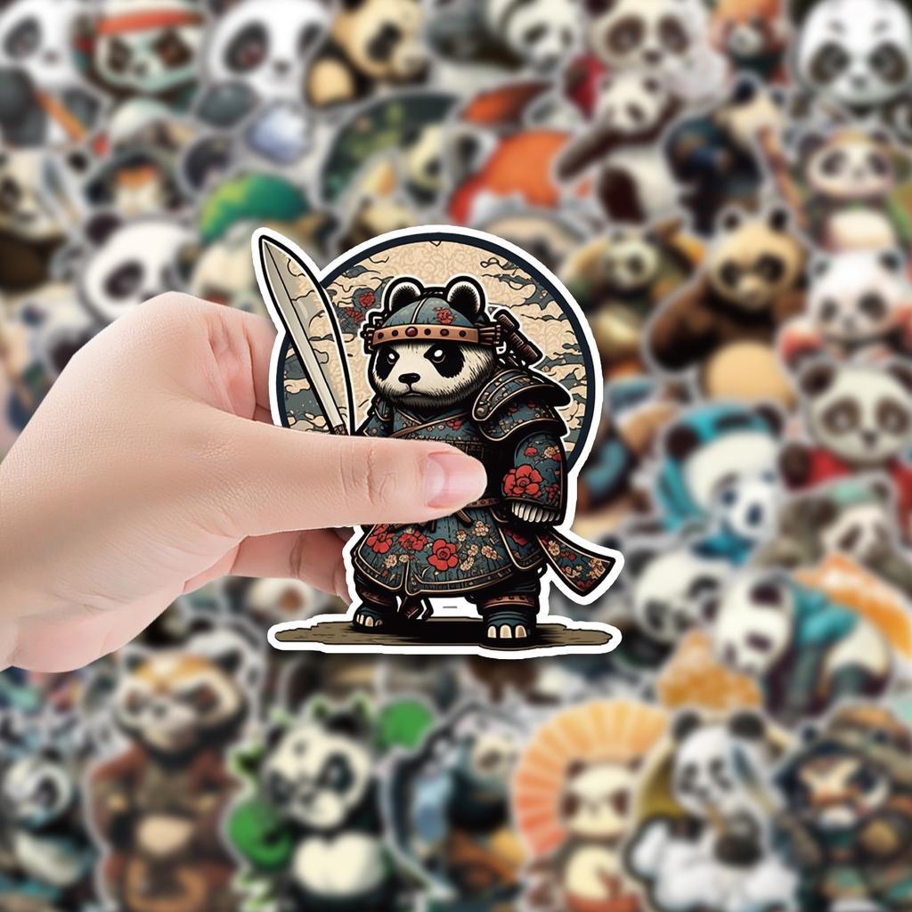 50 Panda Graffiti Stickers Pack Computer Mobile Phone Water Cup Decoration Stickers Waterproof Creative Cartoon DIY Stickers