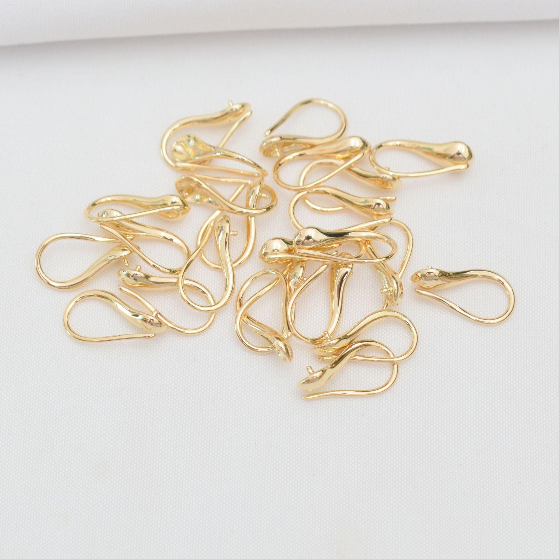 

10 шт. Туфлі на високих підборах із 18-каратним золотом, які зберігають колір, Гачок для вух із перлами, 14-каратне золото, який зберігає колір, французький тримач Аксесуари своїми руками