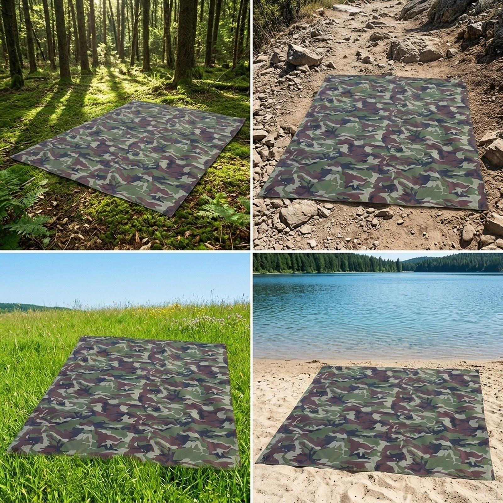 Ground Mat Picnic Mat, Portable Tent Footprint, Waterproof Camping Tarp for Fishing Travel 1.5x2m