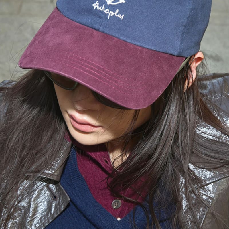 

kuho plus Two Tone Signature Logo Ball Cap Wine (KE588BM01Z) Red