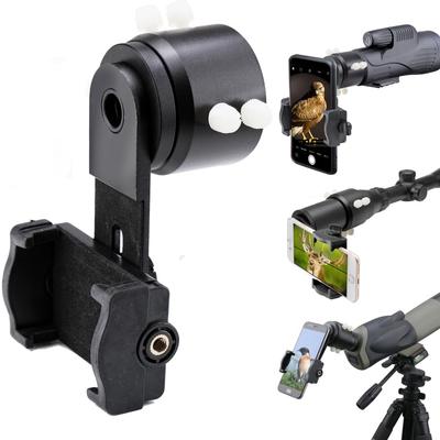 ANQILAFU Universal Mobile Phone Adapter Mount Compatible with Monocular and Binocular Scopes Suitable for Eyepiece Diameters of 37mm To 46mm for