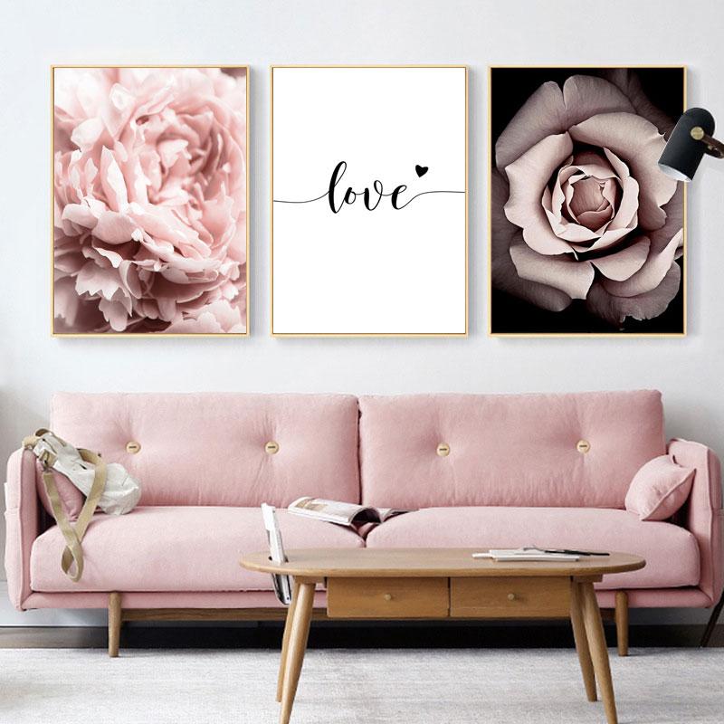 Nordic Style Wall Posters Flower Paintings for The Living Room Aesthetic Room Decor Picture on The Wall Art Canvas Prints