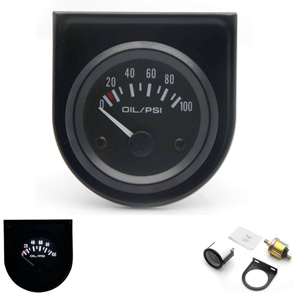 1 Set 52mm Oil Pressure Tester for For 12v Auto Car Truck RV Electronic Gauge with 0 100 PSI Measurement and Space Saving Size