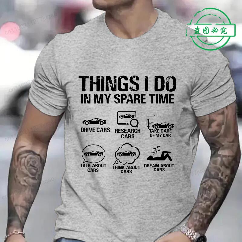 

New Summer Short Sleeve Mens Tshirts Streetwear Funny Driving Warning Signs 101 Auto Mechanic Printed Top Tees Oversized Tshirt 4XL
