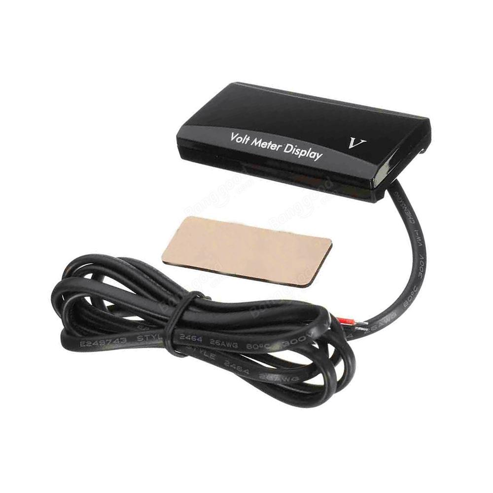 Digital Voltmeter, High LED Display Thin Display for Car Motorcycle Direct Connection for Real-Time Data with Charging Status