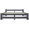 Solid Pine Wood Bed Frame Dark Grey 160 x 200 cm