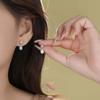 925 Sterling Silver Earrings For Women Trendy Geometric Blue OVal Stone Earring Jewelry Prevent Allergy Party Gift Accessories