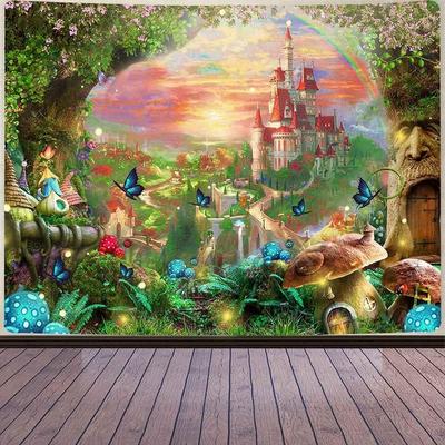 Tapestry Eydateinsky Fantasy Castle Fairytale Forest