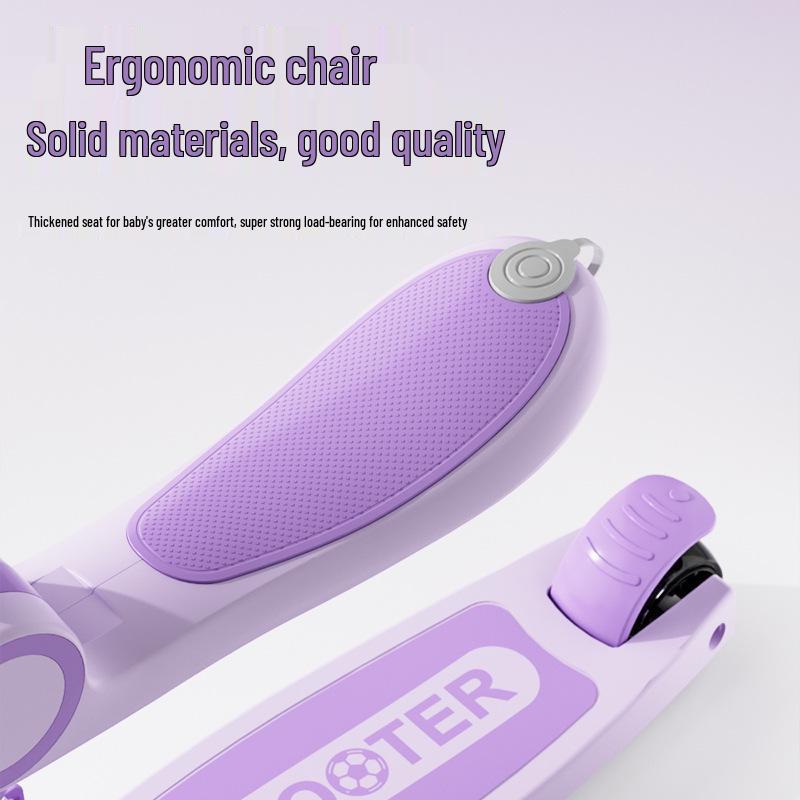 3-in-1 Children's Scooter for Ages 1-10: Sit or Ride for Girls & Boys