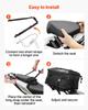 Motorcycle Tail Bag, 22-34 L Expandable Motorcycle Rear Seat Bag with Waterproof Rain Cover, Outdoor Sports Motorbike Luggage Storage Backpack Handbag