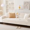 Plush Sofa Cushion Warm Leaf Sofa Cover Non-slip Armrest Cover Towel Backrest Thickened Cushion Winter New Rabbit