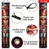 Merry Christmas Couplet Banner Nutcracker 1 Pair Polyester Indoor Outdoor Decor