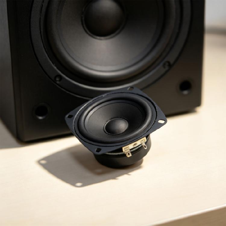 Repair Speaker Driver 4Inch Square Full Frequency Replacement 6Ohm 10W with External Magnetic Subwoofer Multimedia Portable Amplifier
