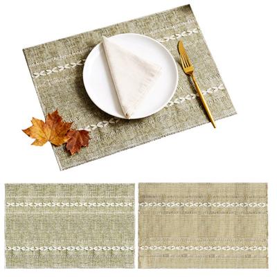 Bohemian Retro Placemat Farmhouse Style Fabric Table Mat Decorative Rustic Placemat