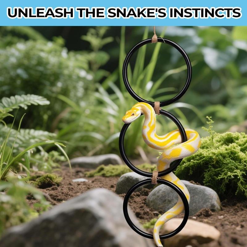 Climbing Snake Uses Climbing Ring To Climb Pet Three-ring Rope Ladder Toy