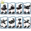 HUIQIBAO 454-585PCS 8in1 SWAT Police Command Truck Building Blocks City Helicopter Bricks Kit Educational Toys for Children