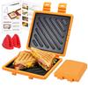 AHJ Hot Sandwich Maker - Microwave-only, for Making Hot Sandwiches In the Microwave. Includes Recipes, Creates a Grilled-like Finish, Non-stick Coatin