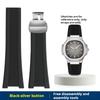 Pro Patek Philippe Nautilus 5711 5726 5712g Gumový řemínek 25-13 mm Zářez Silikonový řemínek na hodinky Nerezová ocel Adaptér konektoru
