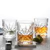 2pcs Set 11 Oz 330ml Carved Crystal Whiskey Brandy Glasses Juice Milk Tea Mugs Transparent Party Restaurant Wedding Drinkware