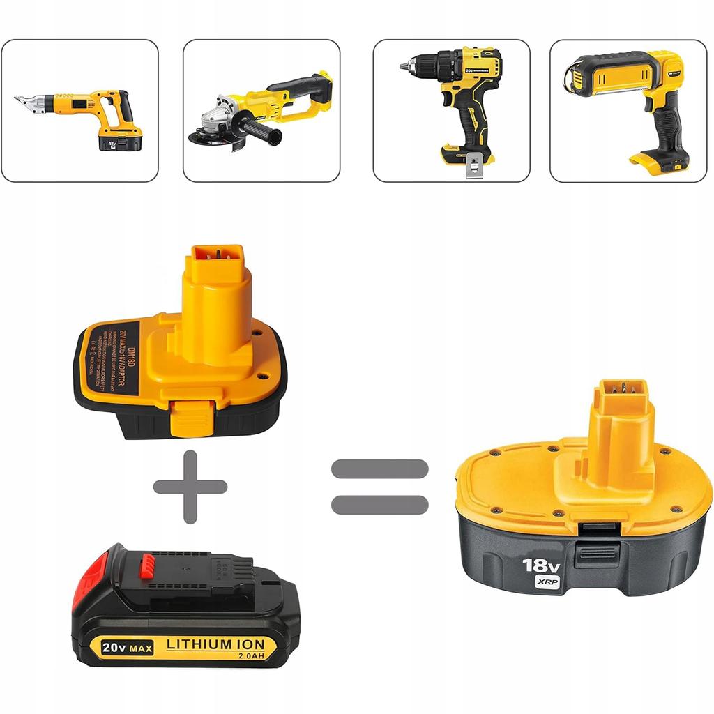 Rosfix Adapter DCA1820 do Akumulatorów Dewalt i Milwaukee – Kompatybilność z 18V/20V | Łatwy Montaż | Zwiększa Efektywność Pracy