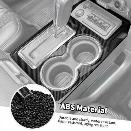 Gear Shift Panel Cover Trim Frame for Ford F150 Raptor 2009-2014 Carbon Fiber
