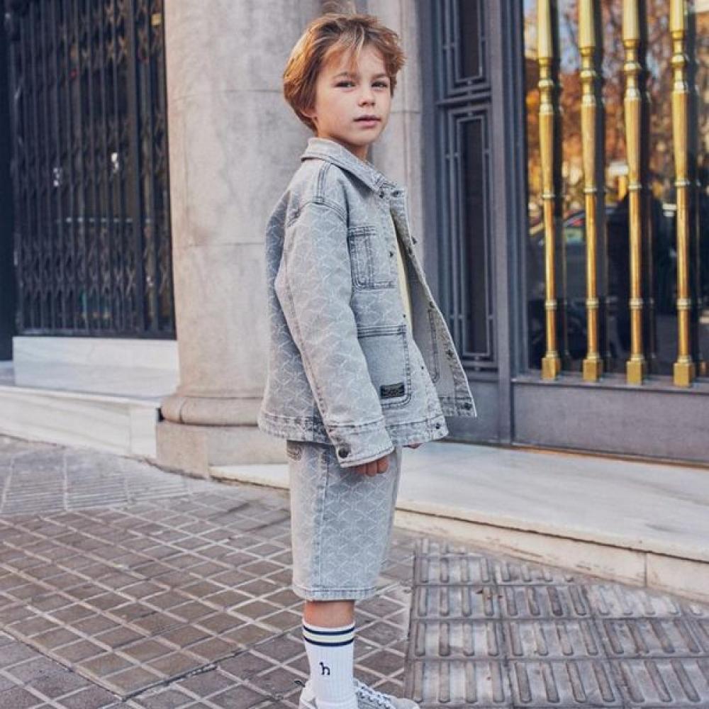 

[Hedges Kids] Hedges Skies Heliato Denim Top And Bottom Grey/145