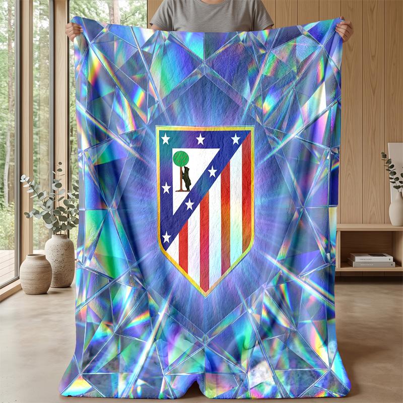 Atletico Madrid Theme blanket Soft Flannel Blanket Plush Throw Blanket Cozy Sofa Bed Blanket for Home Decor