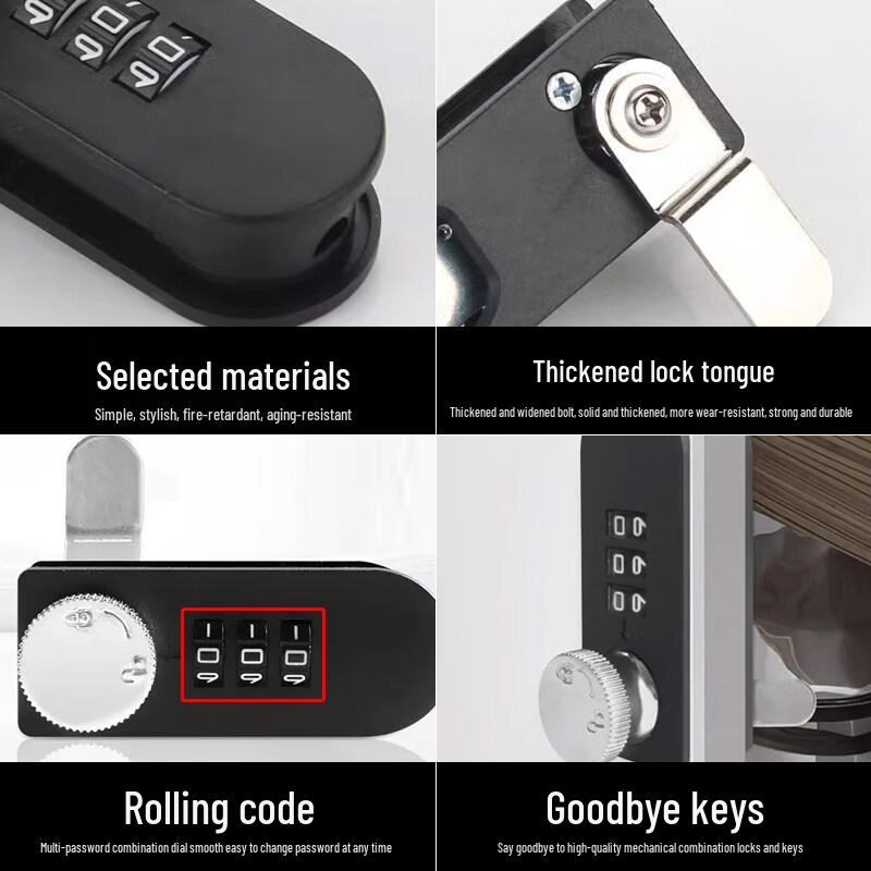 Rongyu Metal Drawer Combination Lock with Key