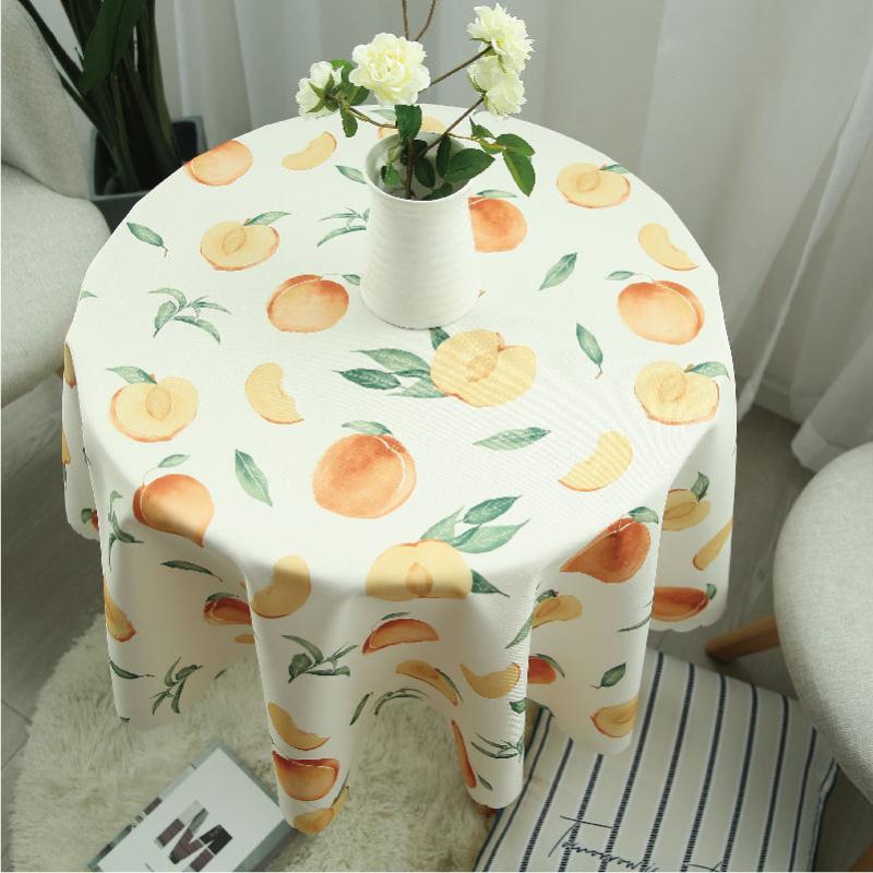 Cotton Linen Little Fresh Tablecloth Household Minimalist Circular Table Cloth Restaurant Small Round Table Fabric Table Mat