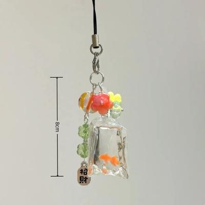 Fish Cute Phone Charms Pendant Keychain Y2K Phone Strap Ins Flower Lanyard Trendy Sweet Jellyfish Star for Bag Decor Jewelry