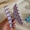 Hairpin Polka Dot Hair Clip Large Grab Clip Personalized Acetate Shark Clip  Streetwear