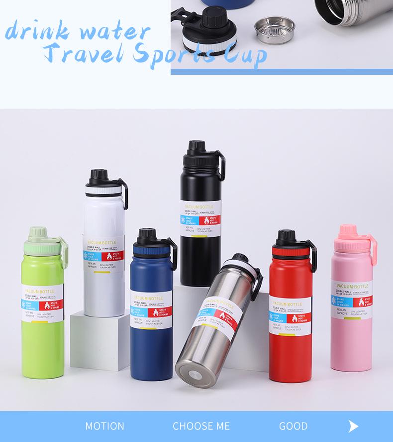 Large Capacity 304 Stainless Steel Thermos Cup for Car, Outdoor, Cycling & Mountaineering