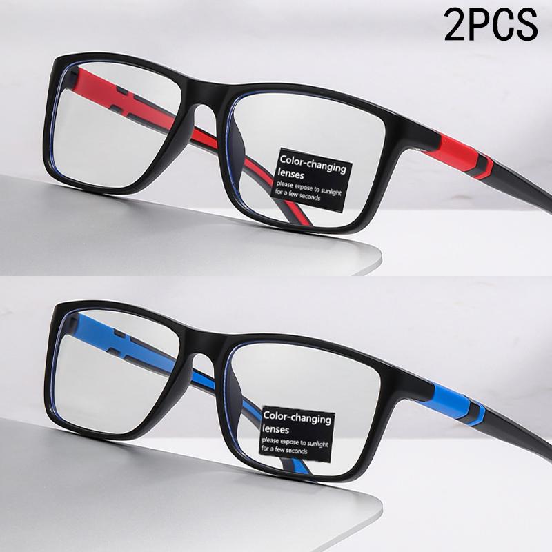 

2 / 3PCS Ultra-lightweight Photochromic And Color-changing Stylish Presbyopic Eyeglasses With Anti-blue LightweightFunction8890 2.5