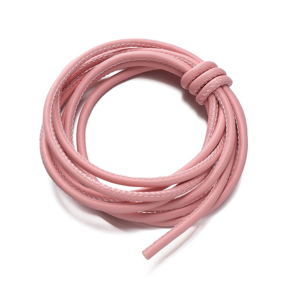 4/5MM Leather Core Round Braided Leather Rope PU Cotton Core Crochet Thread DIY Bag Shoulder Strap Jewelry Rope