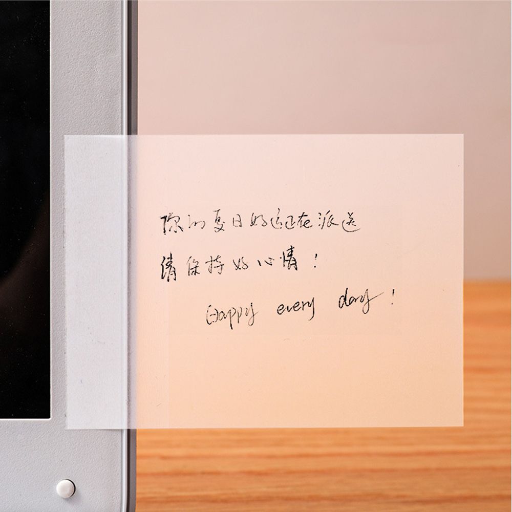 Notepad Stationery Sticker Transparent Sticky Notes Planner Sticker Daily To Do List PET Memo Pad