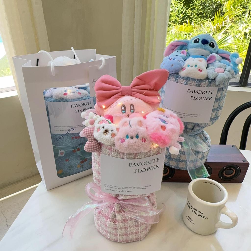 Sanrio Cartoon Plush Doll Bouquet - Perfect Christmas or Birthday Gift for Girlfriend or Best Friend