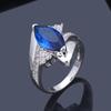 2021 Japan-Korea Marquise Diamond-Inlaid Fashion Ring - Trendy, Shiny, and Elegant