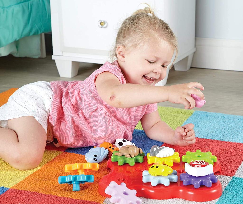 Learning Resources Build and Rotate Farm Animals Gear Toy LER9221 Authentic Set 17-Piece