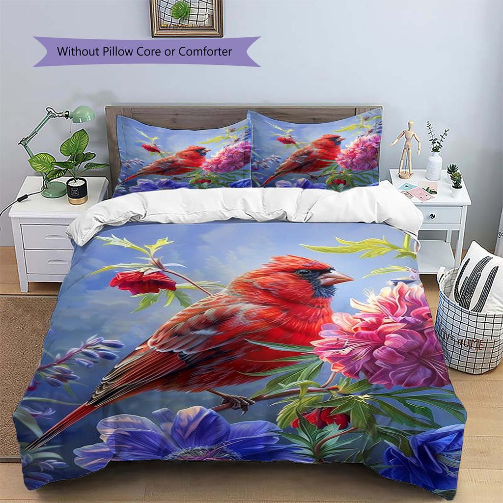 Cartoon Pattern Bedding Quilt Set Quilt Cover Pillowcase Home Decoration Birthday Gift (1 * duvet cover + 2 * pillowcase, without core)