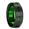 Luxury 8mm Gold Color Men Stainless Steel Wedding Rings Inlay Meteorites Engagement Rings For Men Party Jewelry Drop Shipping