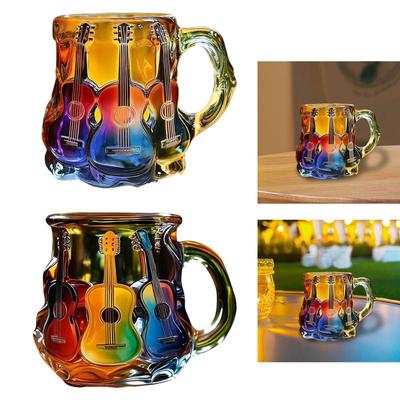 Guitar Coffee Mug Home Decor Multifunctional Unique Resin Desktop Ornament Coffee Cup for Shelf Bedroom Studio Desk Musician