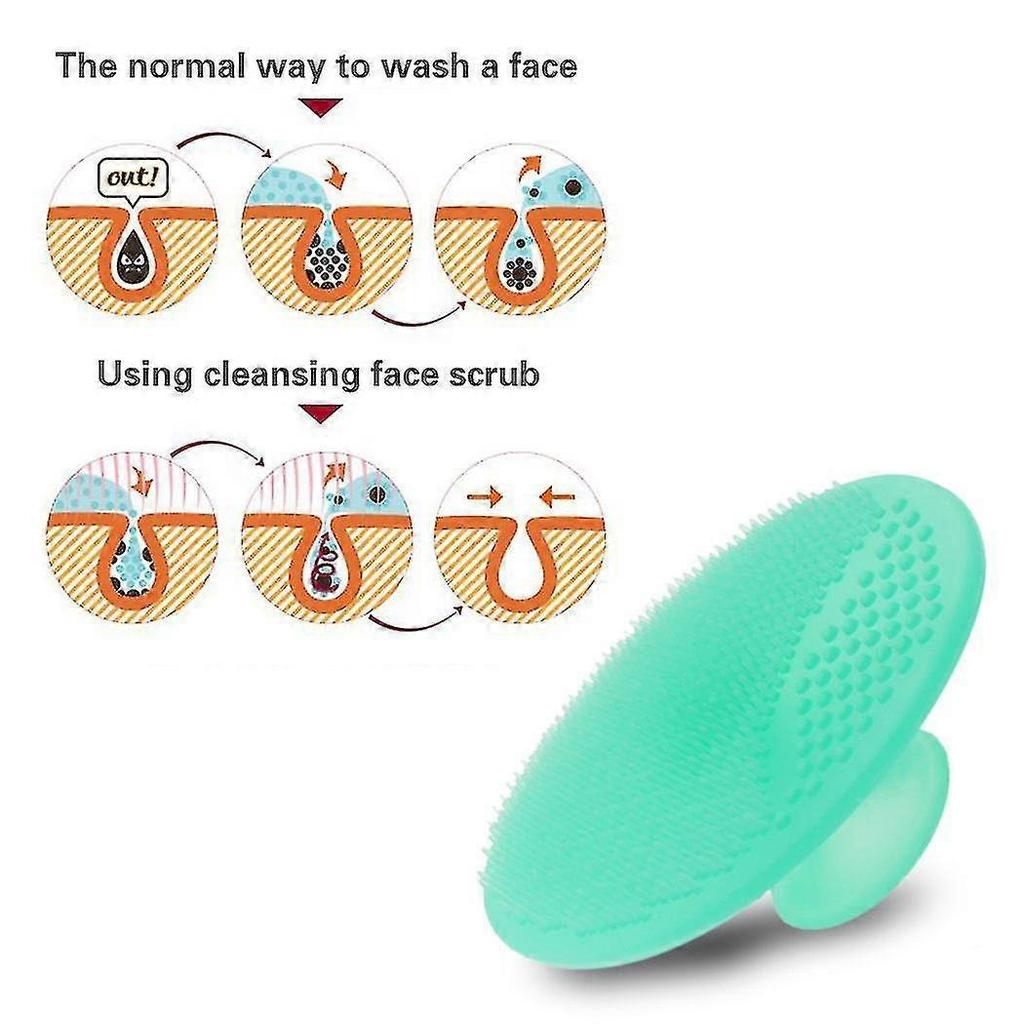Wabjtam Facial Scrub, 2-pack Soft Silicone Scrub, Facial Exfoliator, Facial Scrub, Silicone Scrub, Massage Pore Cleansing, Blackhead Removal Exfoliato