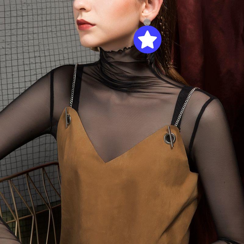 Schwarzer Mesh-Body für Damen, sexy Oberteile für Damen