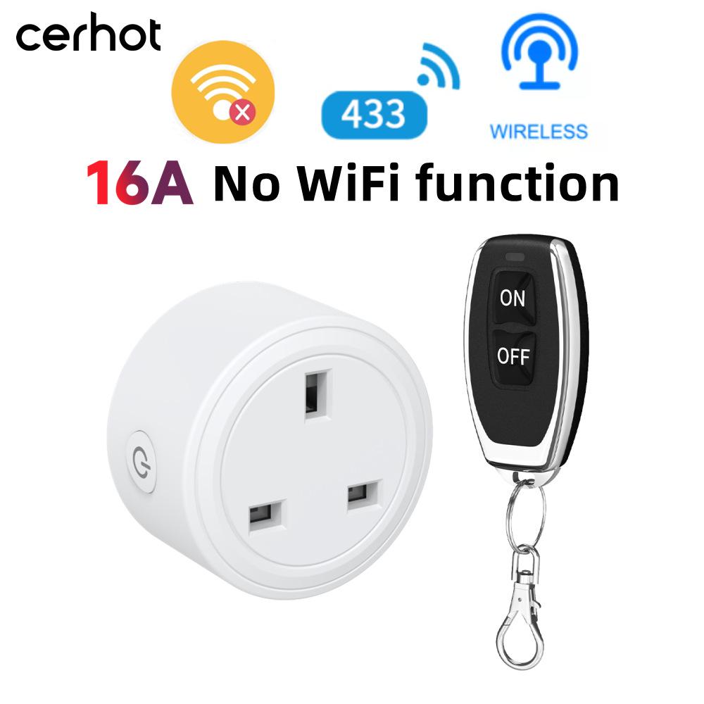 UK Standard RF433 Wireless Remote Control Plug – No Wiring Required.