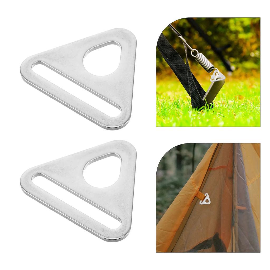 Stainless Steel Triangle Tent Wind Rope Adjuster Guyline Tensioner Outdoor Camping Canopy Accessories