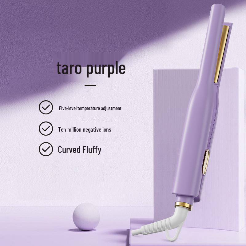 Dual-Use Curling & Straightening Iron with Negative Ion Technology - Portable for Home, Travel & Dorm Use