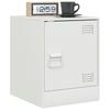 Nightstand White 34.5 x 39 x 44 cm Steel