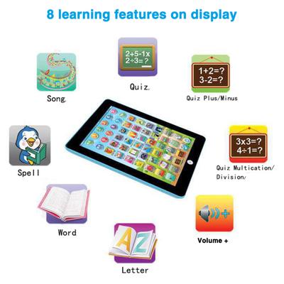 Kids Learning Tablet Touch Screen Eye Protection ABC Word Song Music Number Learning Electronic Interactive Educational Toy