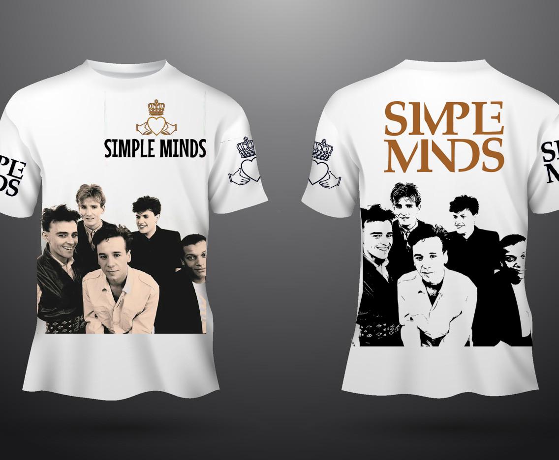 Базовая рубашка группа Simple Minds белая 3D-рубашка aop Все размеры от S до 6XL 2F616 S